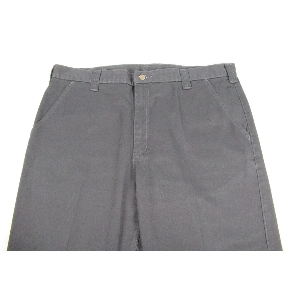 Carhartt Pants Mens 40x32‎ Black Slacks Zip Fly Straight Twill Work Chino B290
